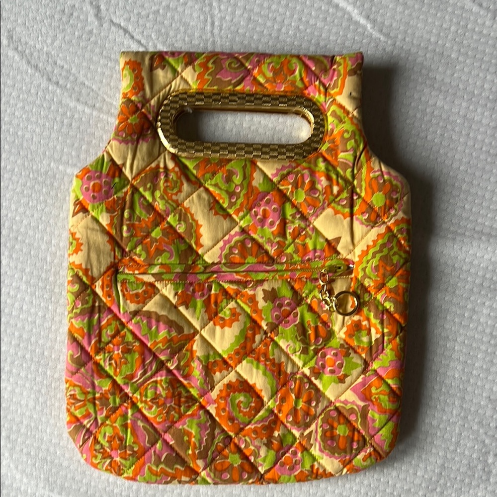Vintage Vibrant Quilted Clutch Style Bag